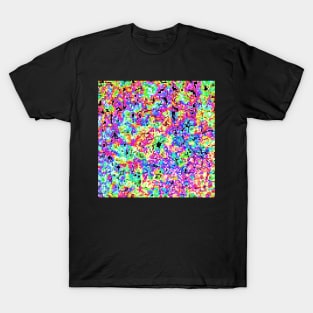 Neon Pixels Pattern T-Shirt